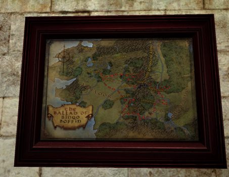 Grande carte de Bingo dans la Terre du Milieu