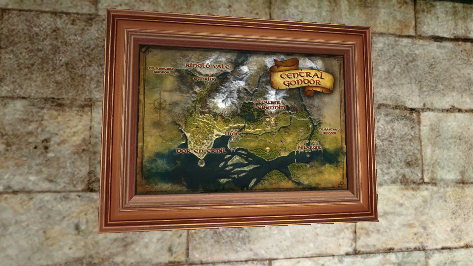 Petite carte du Centre du Gondor