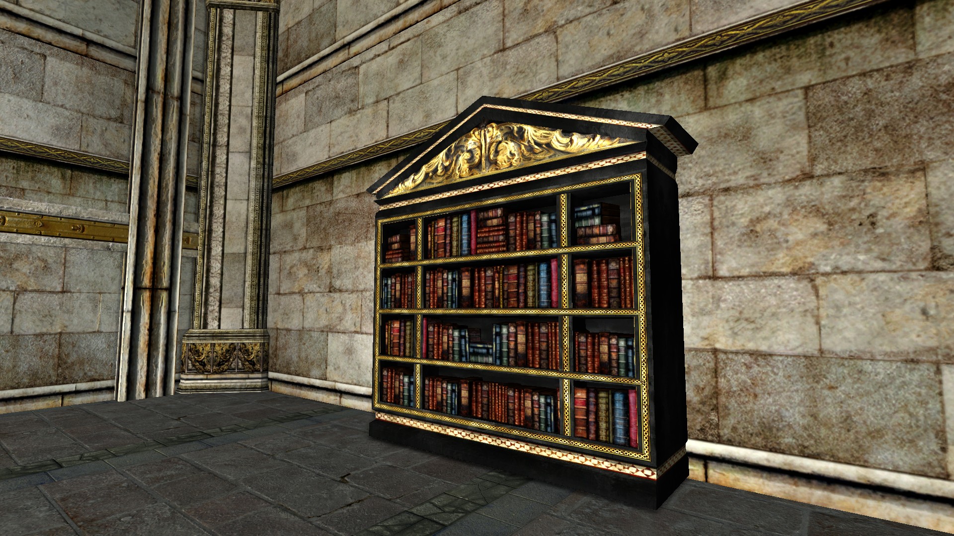 Étagère à livres du Gondor avec arche centrale