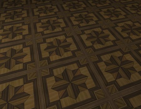 Plancher à motif complexe