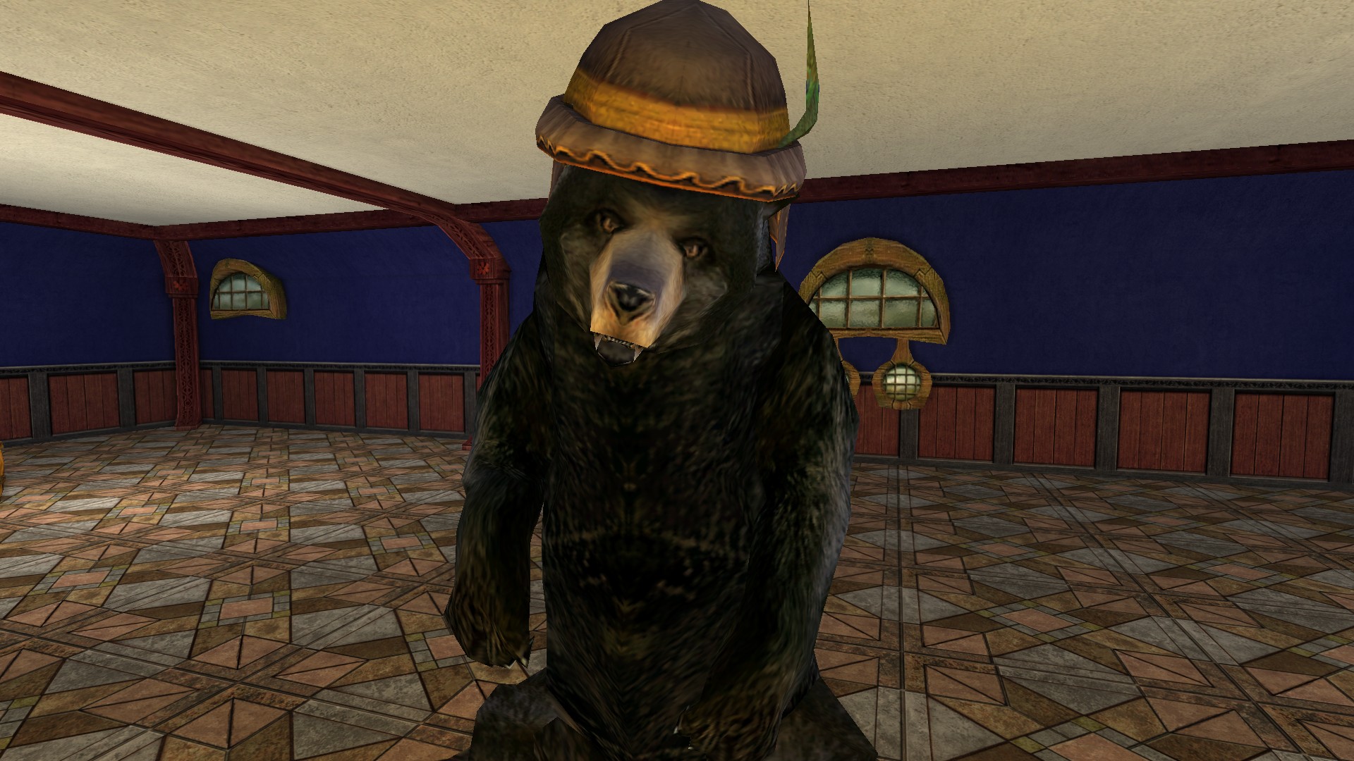Ours noir avec chapeau de la Ligue des Tavernes