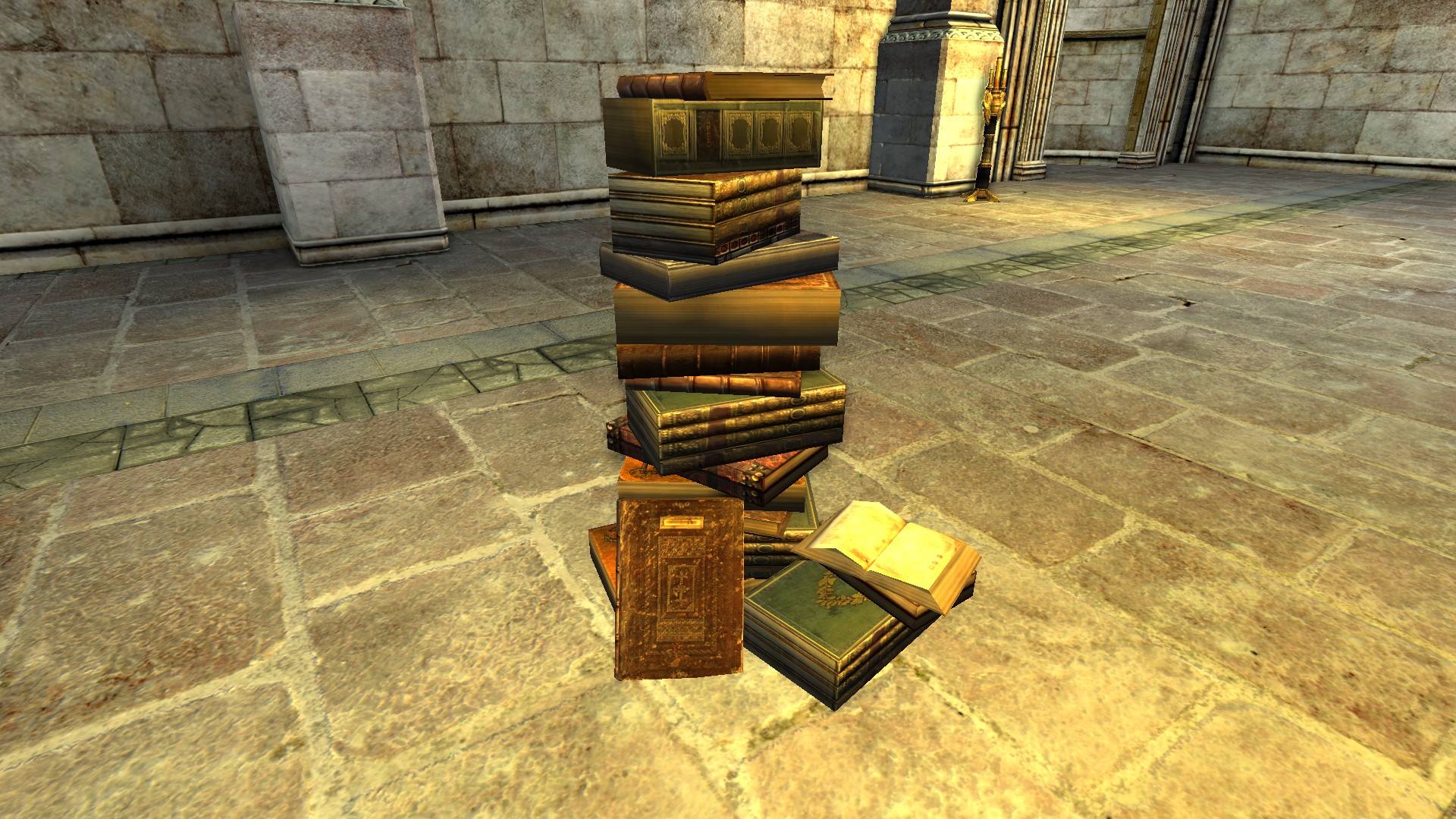 Haute pile de livres