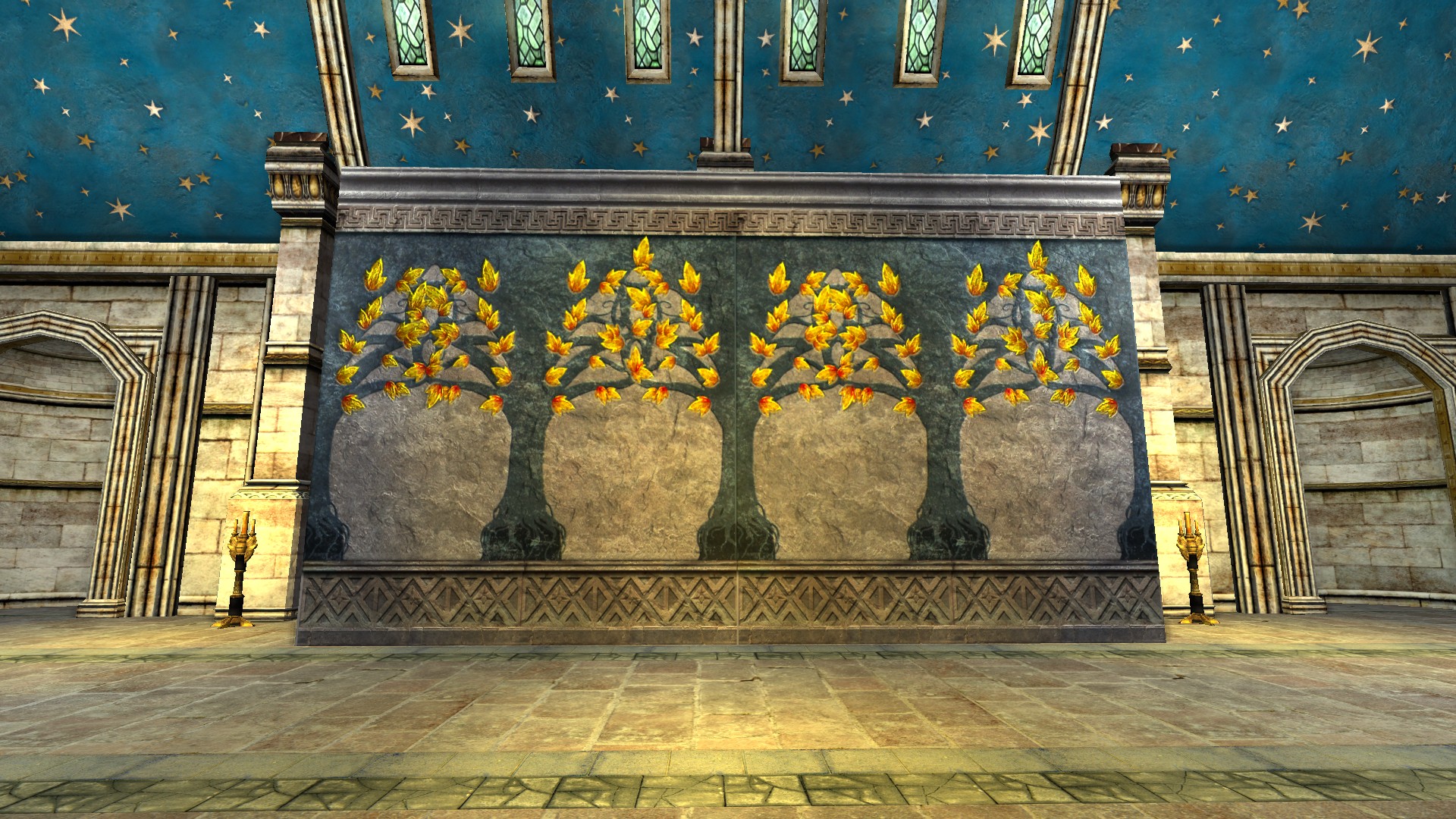 Mur décoratif (Seconde Salle mouchetée d’Or)