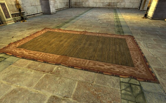 Tapis de couloir court en mauvais état