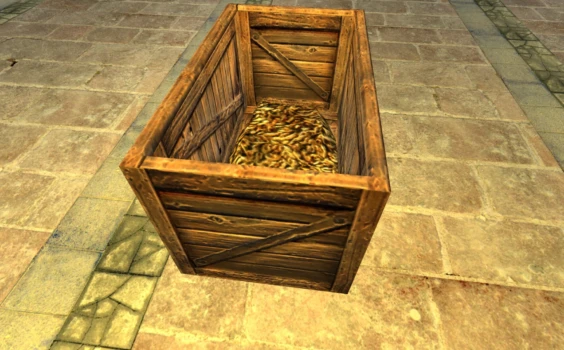 Caisse de céréales presque vide