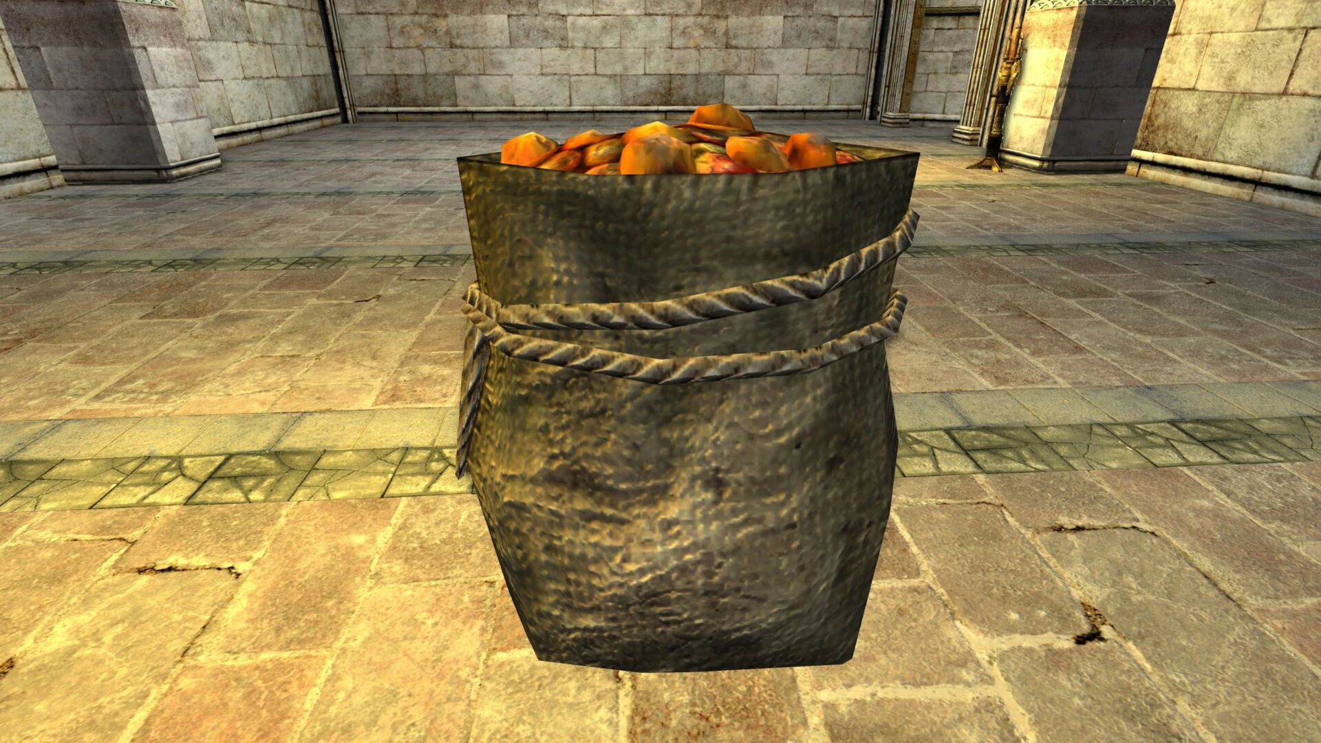 Sac de pommes et oranges
