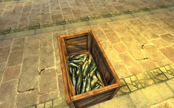 Caisse de poisson presque vide