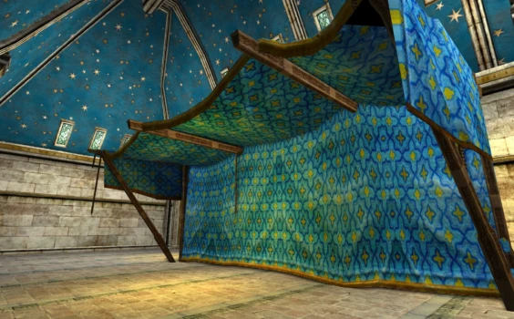 Auvent Zajani bleu vif (mural)