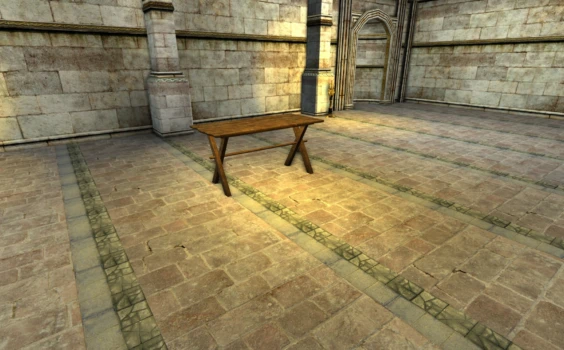 Table simple en bois blond