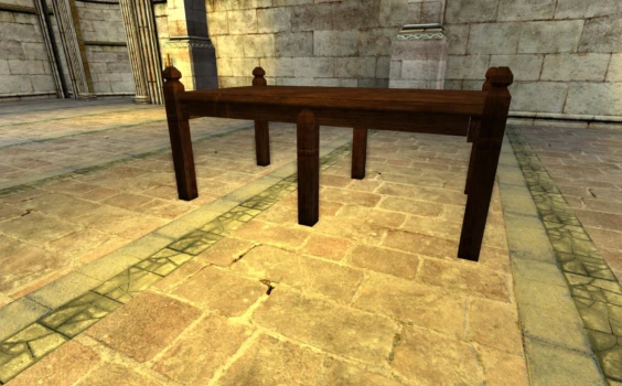 Table sophistiquée en bois rouge