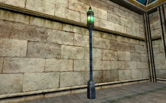 Candélabre en verre vert