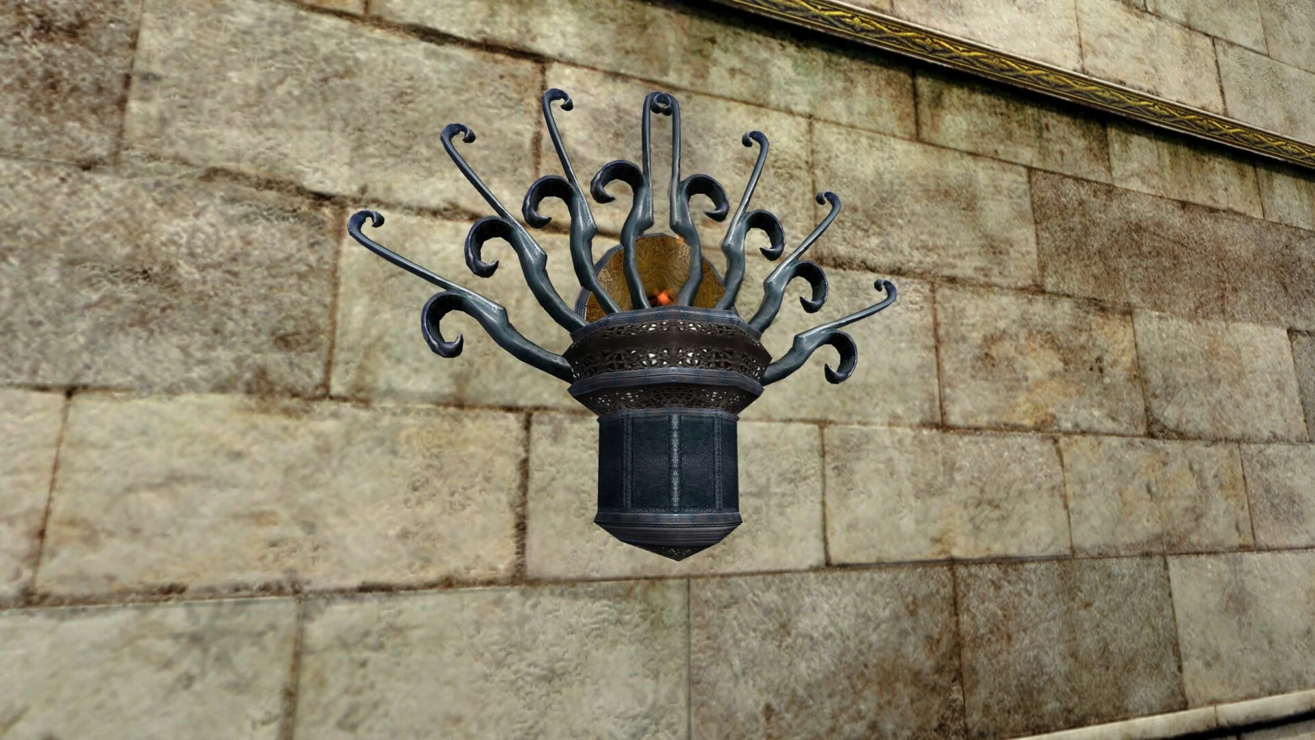 Torchère murale Zajanie ornée