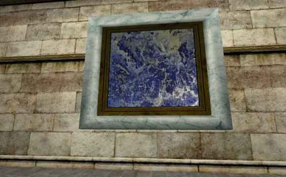 Panneau décoratif en marbre bleu foncé