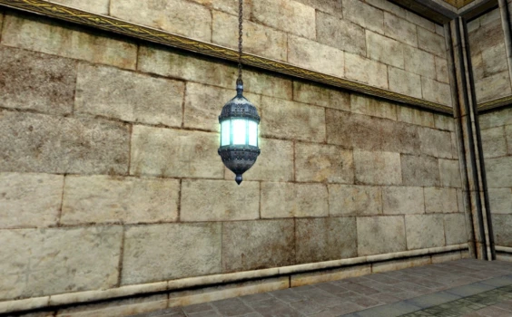 Lanterne suspendue en verre bleue