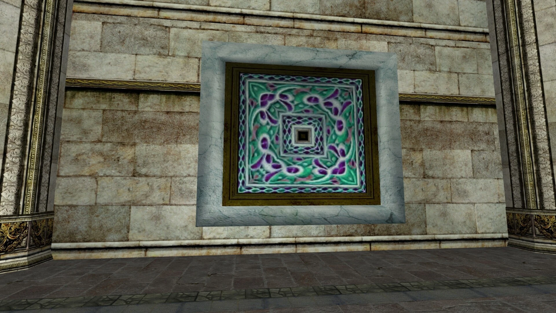 Panneau décoratif en mosaïque turquoise