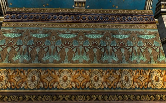 Mur décoratif (Salle du Feu)